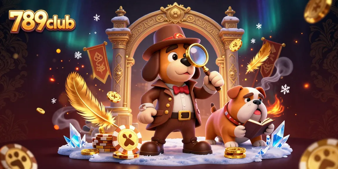 Engage in thrilling gameplay at 789club as a detective discovers poker chip clues amidst a dynamic casino scene.