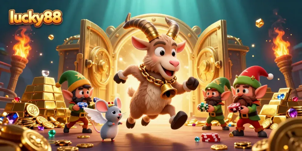 Experience thrilling gameplay at lucky88 with Krampus, angel mouse, and mischievous elves in the casino.