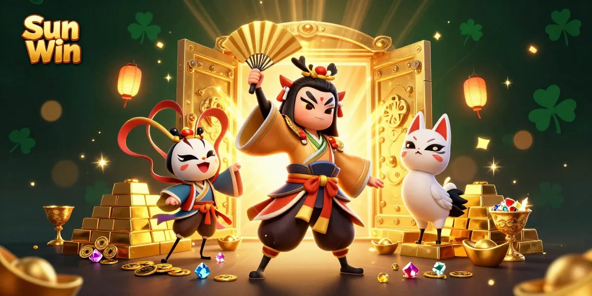 Experience thrilling gameplay at Sun Win with vibrant treasure and casino themes enriching the scene.