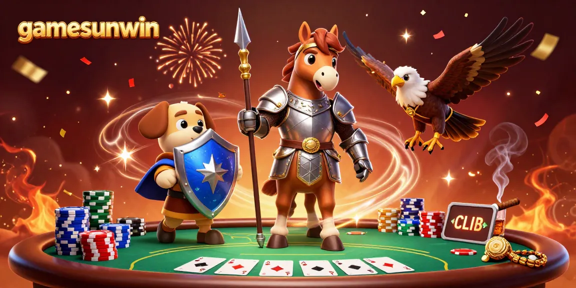 Experience thrilling gameplay at gamesunwin with a dynamic scene filled with poker action and vibrant casino elements.